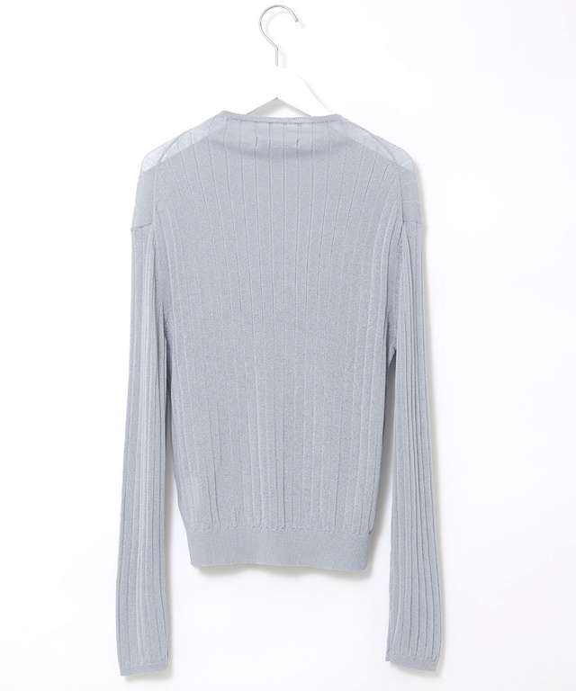 ボトルネック シアー リブセーター