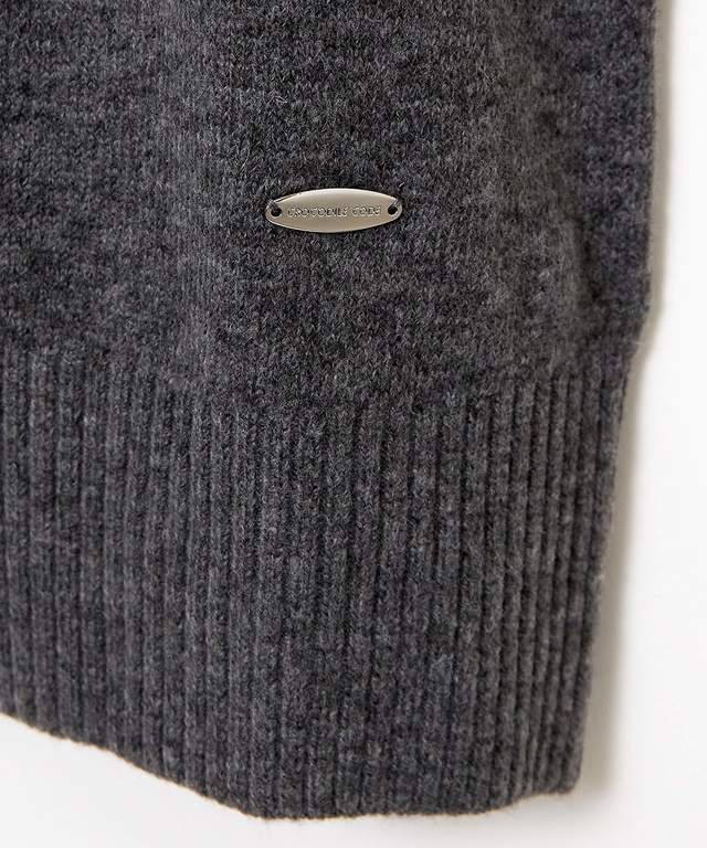 ウールブレンド フェアアイル柄 ニットカーディガン