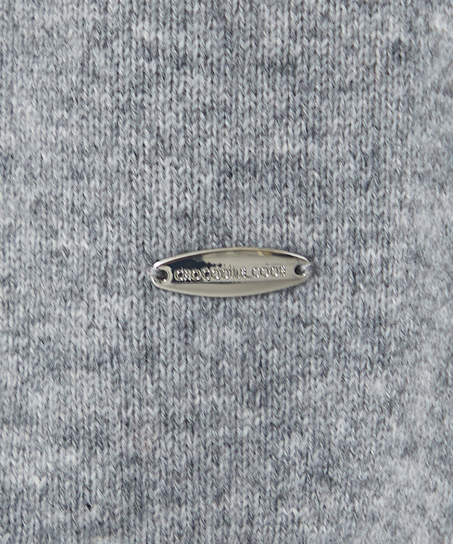 ウールブレンド ボトルネック カーディガン