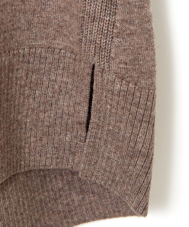 ウールブレンド モックネック ニットチュニック