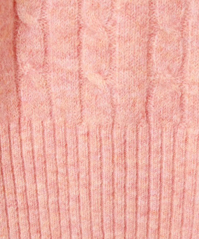 ウールブレンド ケーブル柄 ニット【手洗いOK】