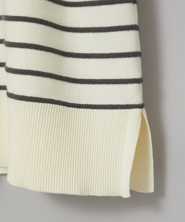 アシンメトリー ボーダー ニット【手洗いOK】
