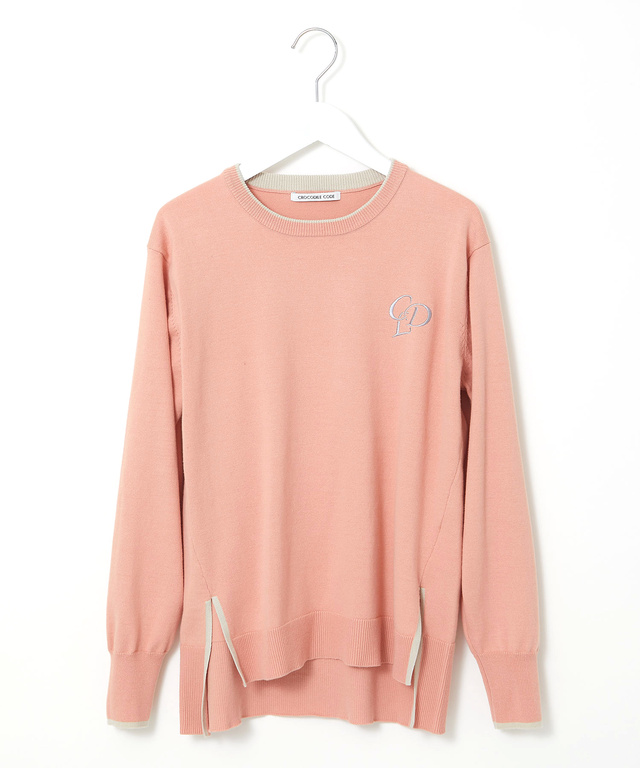 配色 ニット プルオーバー【手洗いOK】