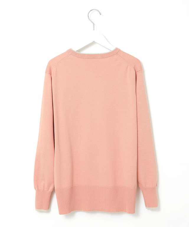 配色 ニット プルオーバー【手洗いOK】