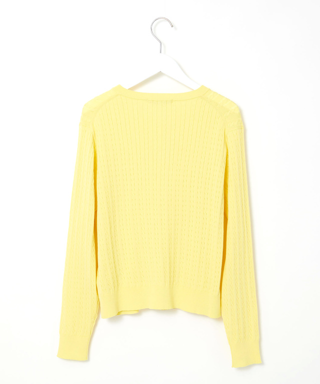 ケーブル編み ニットカーディガン【手洗いOK】【オンラインショップ・一部店舗限定】