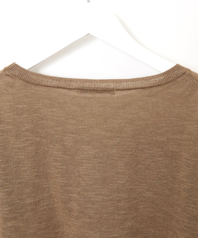 リネンブレンド インナー付きニット【手洗いOK】【オンラインショップ・一部店舗限定】