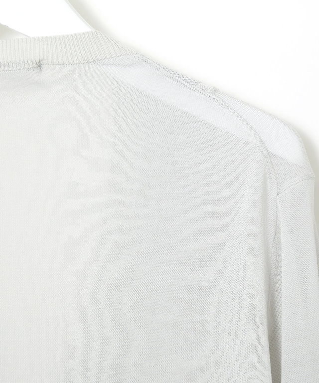 ラメ編み Vネックカーディガン【手洗いOK】