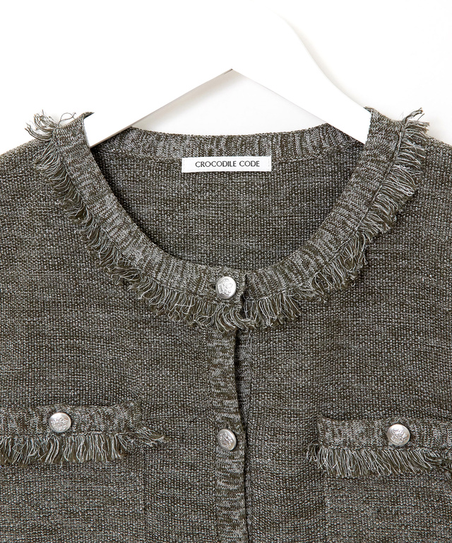 ラメツイード ジレ