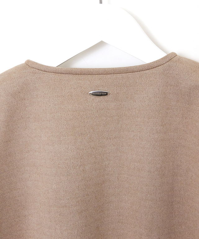 微起毛素材 ノーカラー ブルゾン