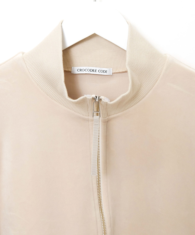 ベロアフリース ハイネック ブルゾン