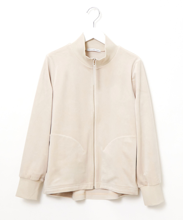 ベロアフリース ハイネック ブルゾン