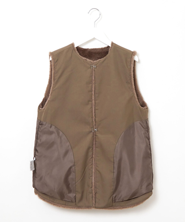 フェイクファー ベスト