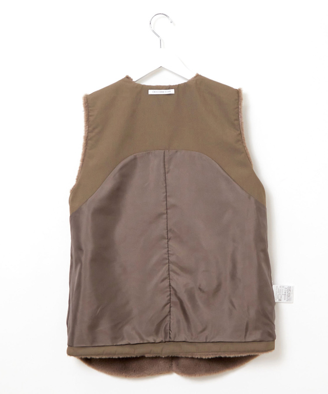 フェイクファー ベスト