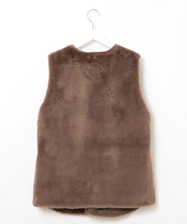 フェイクファー ベスト