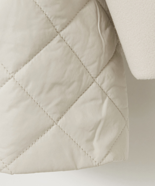 異素材 中綿キルティング ジャケット