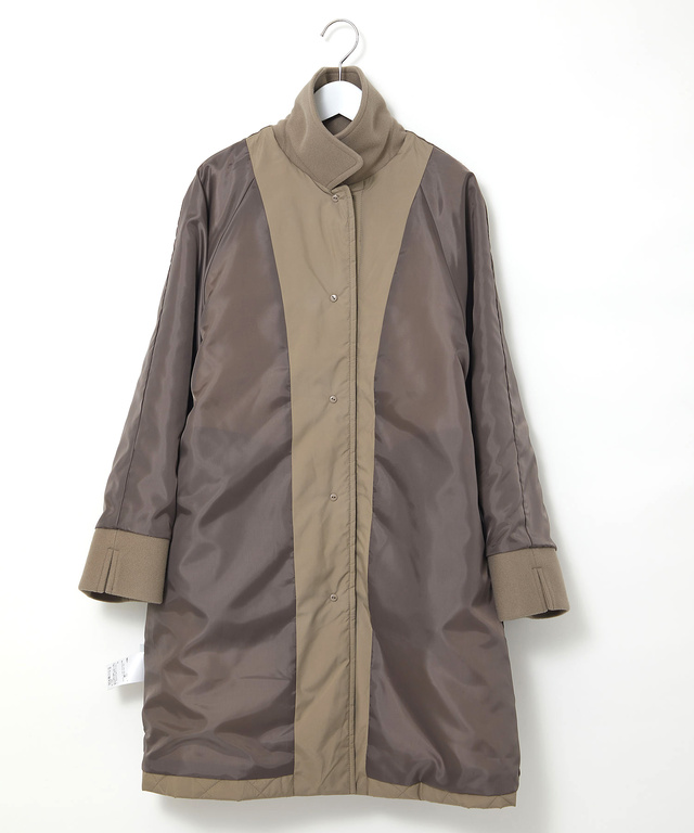 キルティング ステンカラー コート