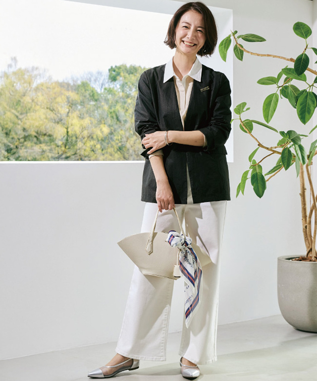 レザーライク ノーカラー ジャケット【オンラインショップ・一部店舗限定】