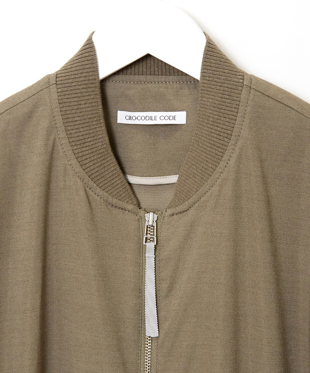 リネンライク ライトブルゾン