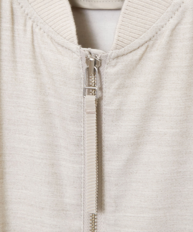 リネンライク ライトブルゾン