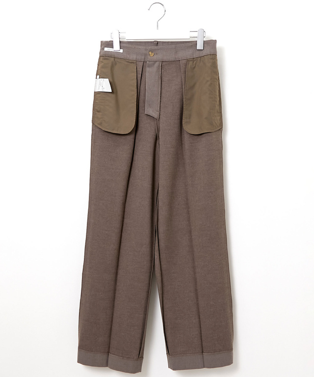 裏起毛 ワイド パンツ