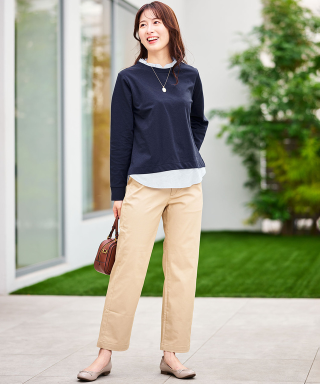 ドビー織 ストレートパンツ【オンラインショップ・一部店舗限定】