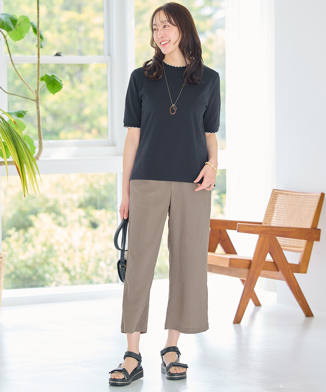 シャーリング プルオン パンツ