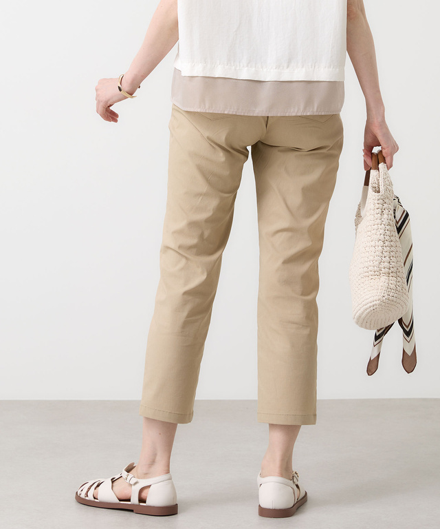 リネンブレンド テーパードパンツ