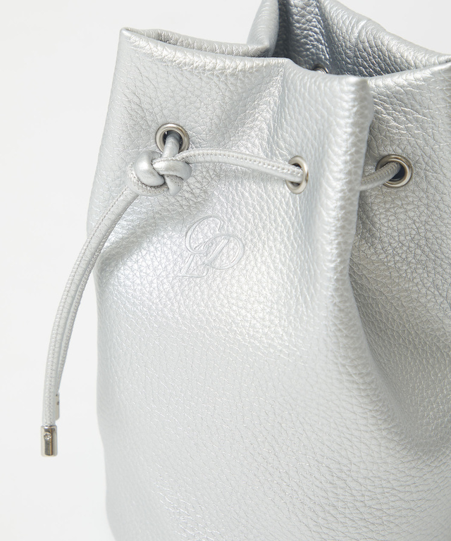 メタリック 巾着 ショルダーバッグ