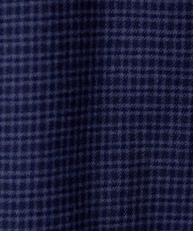 起毛 襟フリル チェックチュニック