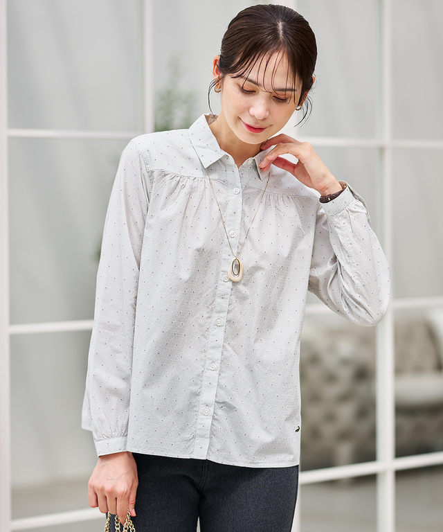 コットン ドビー ブラウス