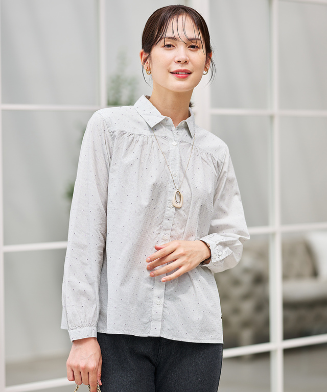 コットン ドビー ブラウス