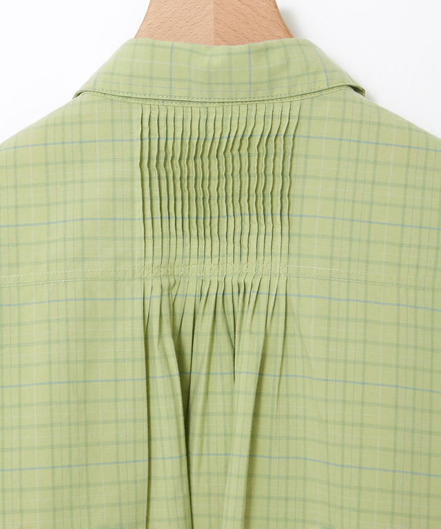 ピンタックデザイン コットン ブラウス