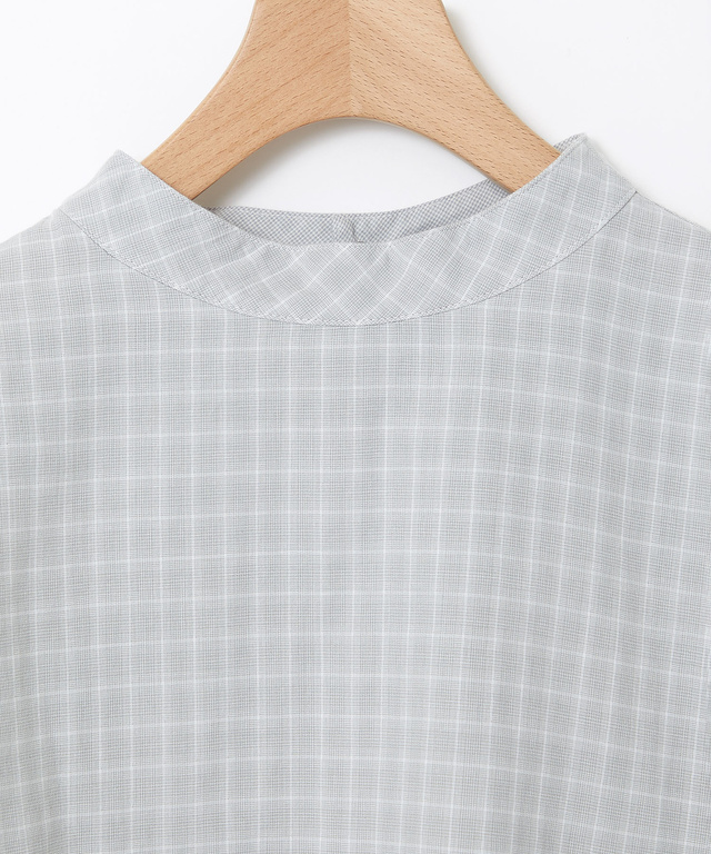 チェック柄 ガーゼ ブラウス