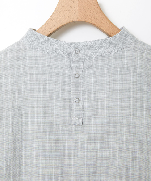 チェック柄 ガーゼ ブラウス