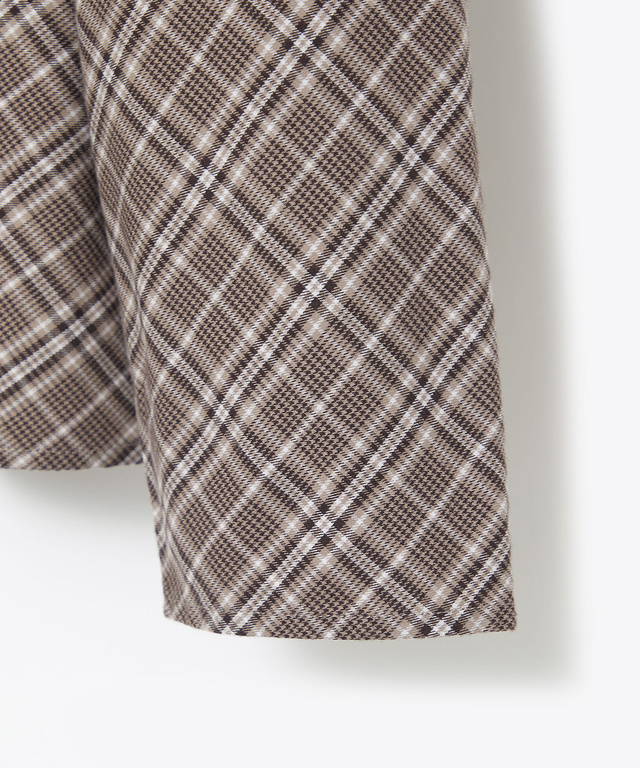 グレンチェック デザイン ブラウス