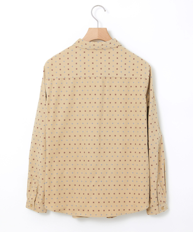 コーデュロイ 小紋柄 プリントブラウス