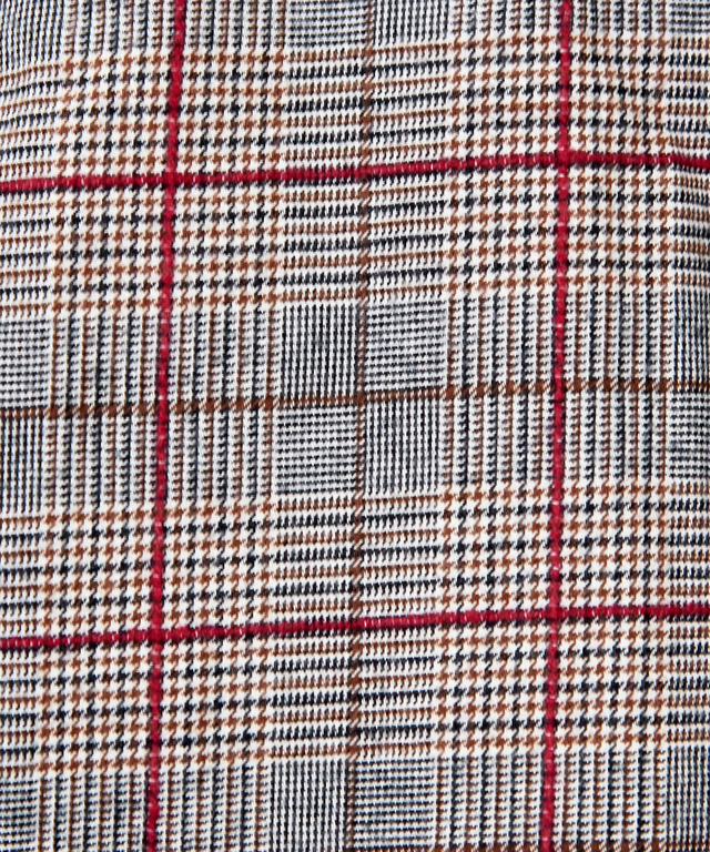 比翼フリル グレンチェック ブラウス