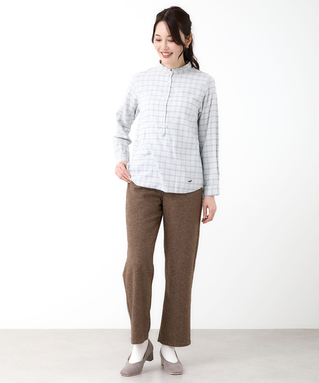 フランネル チェック柄 ブラウス