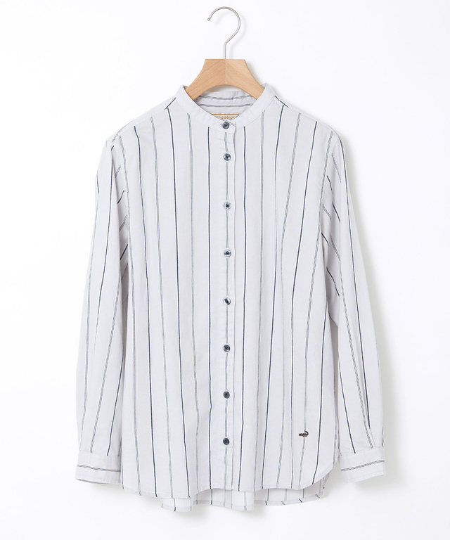 バンドカラー ストライプ チュニック【一部店舗限定】