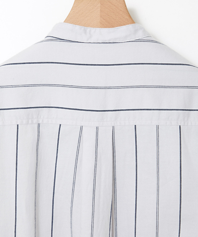 バンドカラー ストライプ チュニック【一部店舗限定】