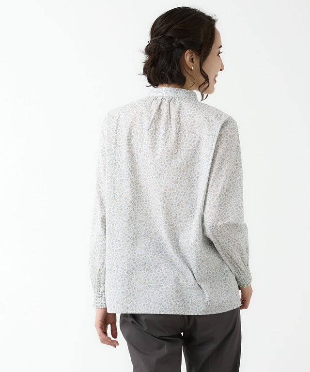 花柄プリント ピンタック ブラウス【オンラインショップ限定】