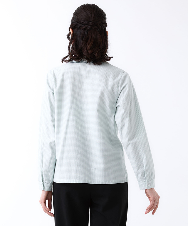 襟刺繡 デザイン ブラウス