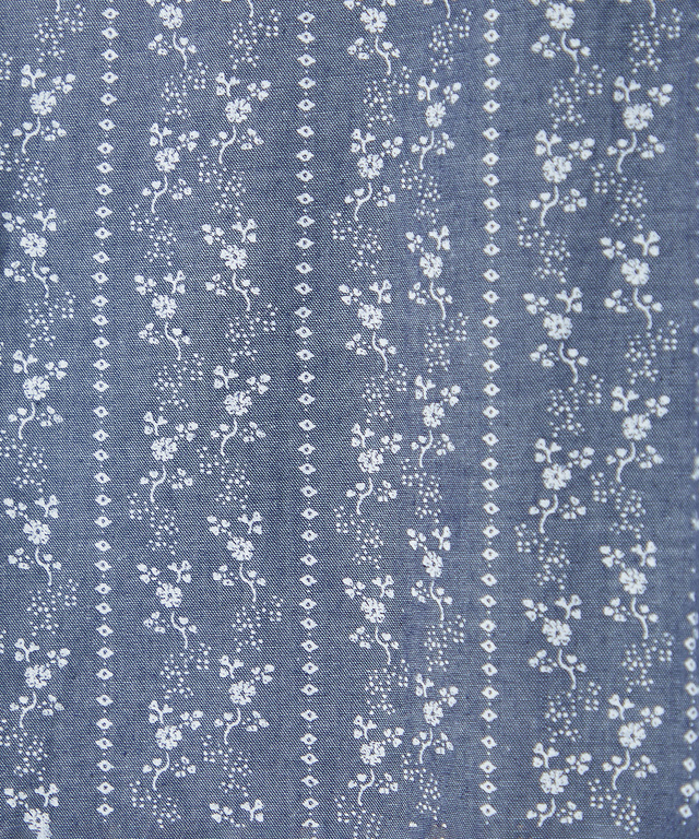 ダンガリー プリント ブラウス