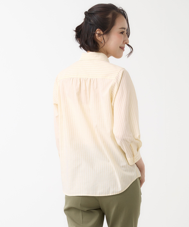 ノンアイロン ストライプ ブラウス