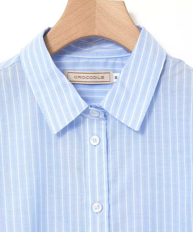 ノンアイロン ストライプ ブラウス