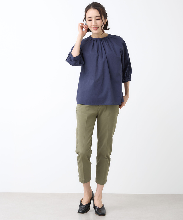 袖刺繍 プルオーバー ブラウス