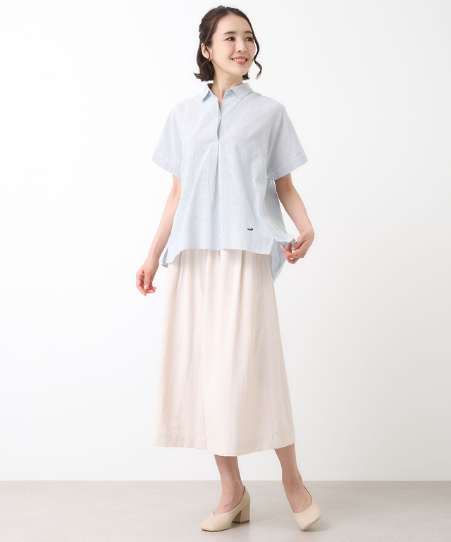 ドルマンスリーブ スキッパー ブラウス