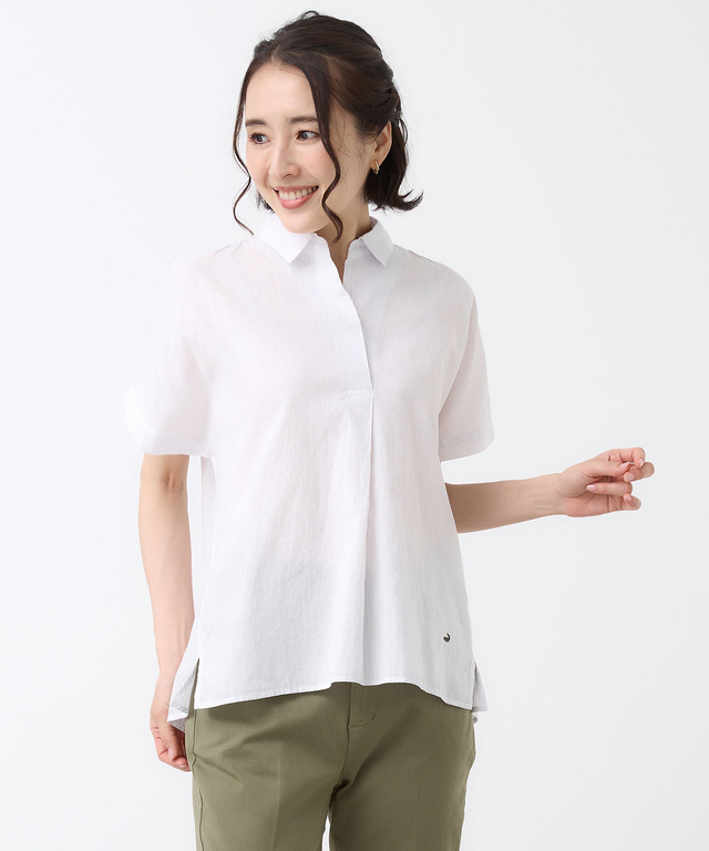 ドルマンスリーブ スキッパー ブラウス