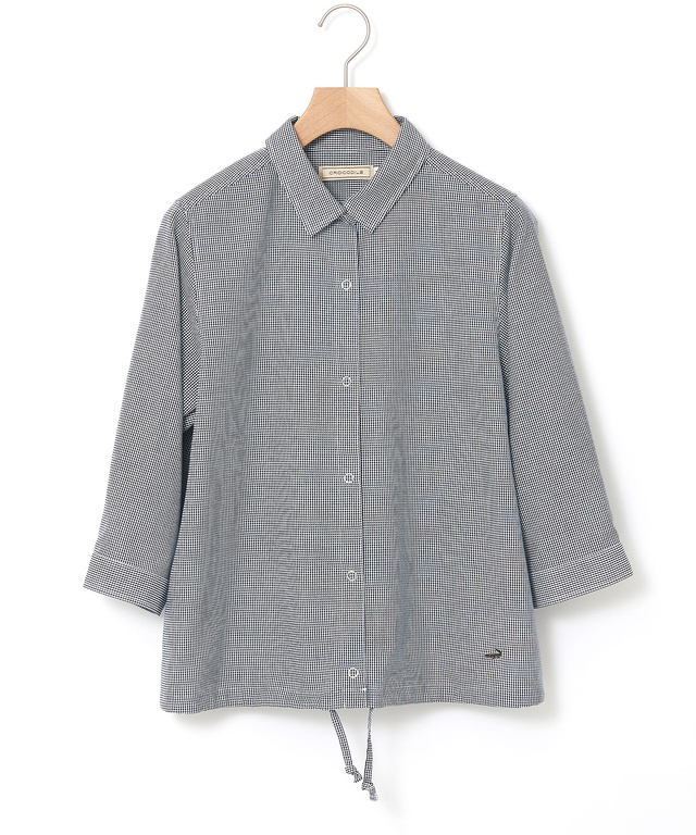 メッシュ 七分袖 ブラウス