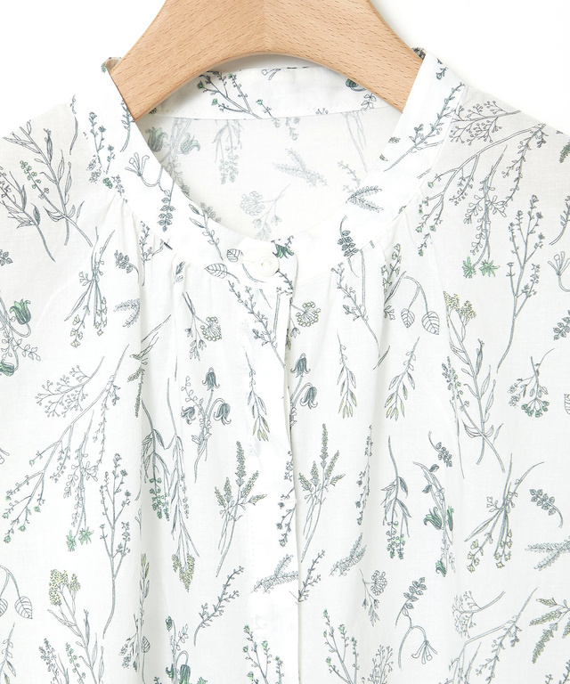 花柄 フレンチスリーブ ブラウス